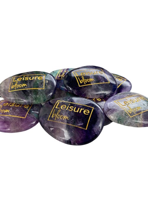 Fluorite worry stone
