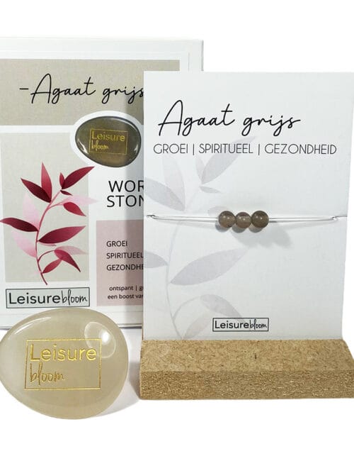 Agaat Grijs Worry Stones