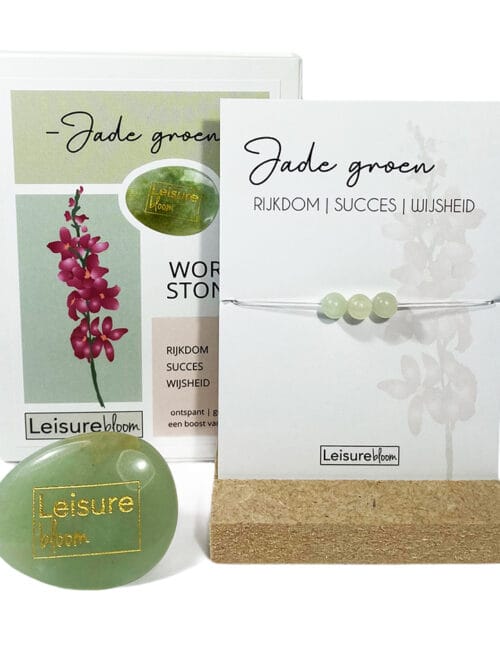 Groene jade Worry Stones