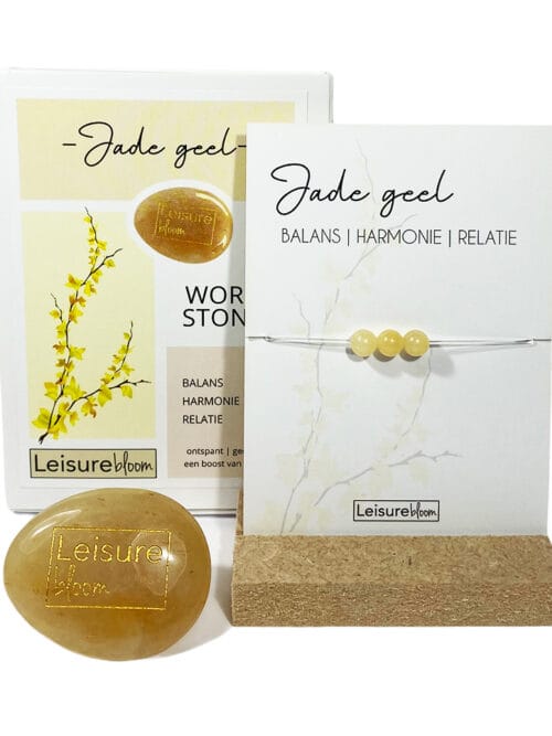 Gele jade Worry Stones