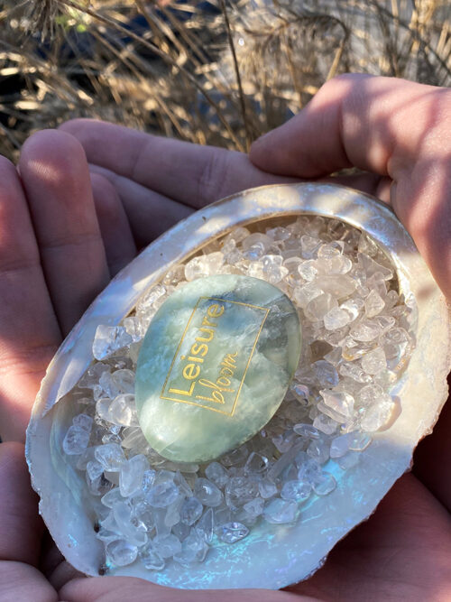 kristal in abalone schelp