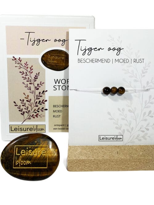 Tijger oog Worry Stones