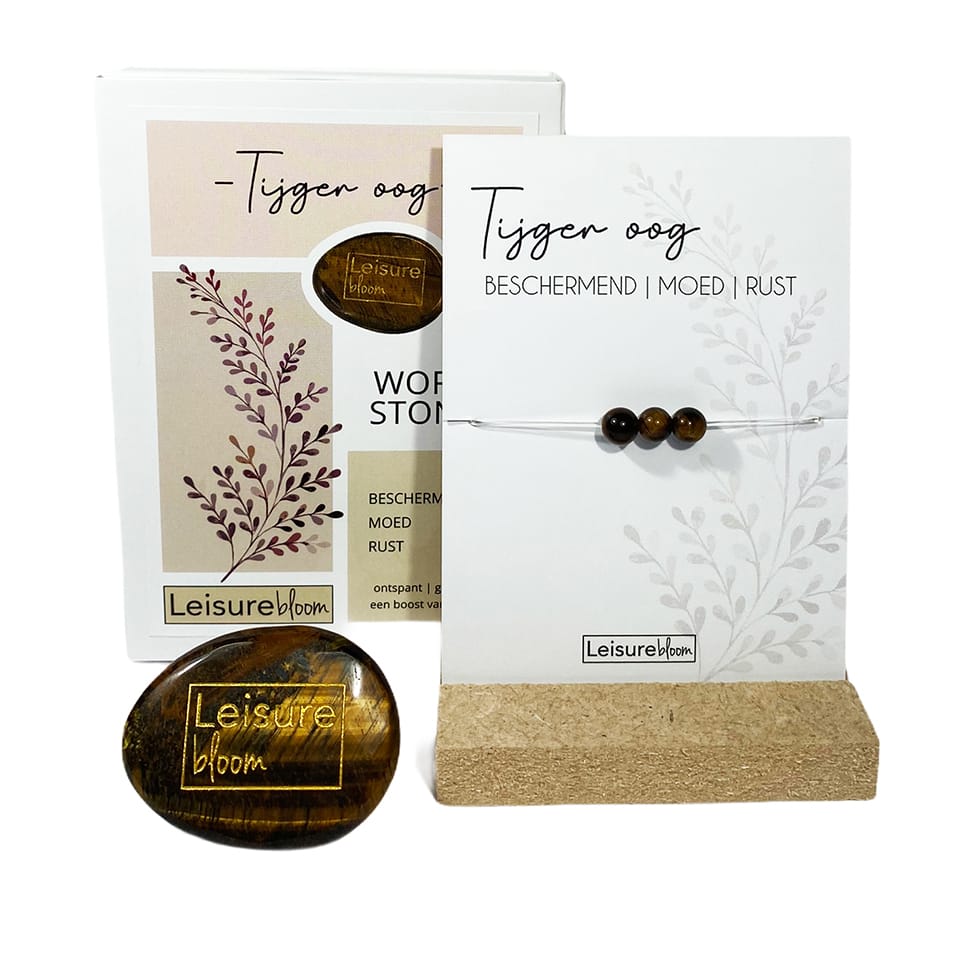 Tijger oog Worry Stones