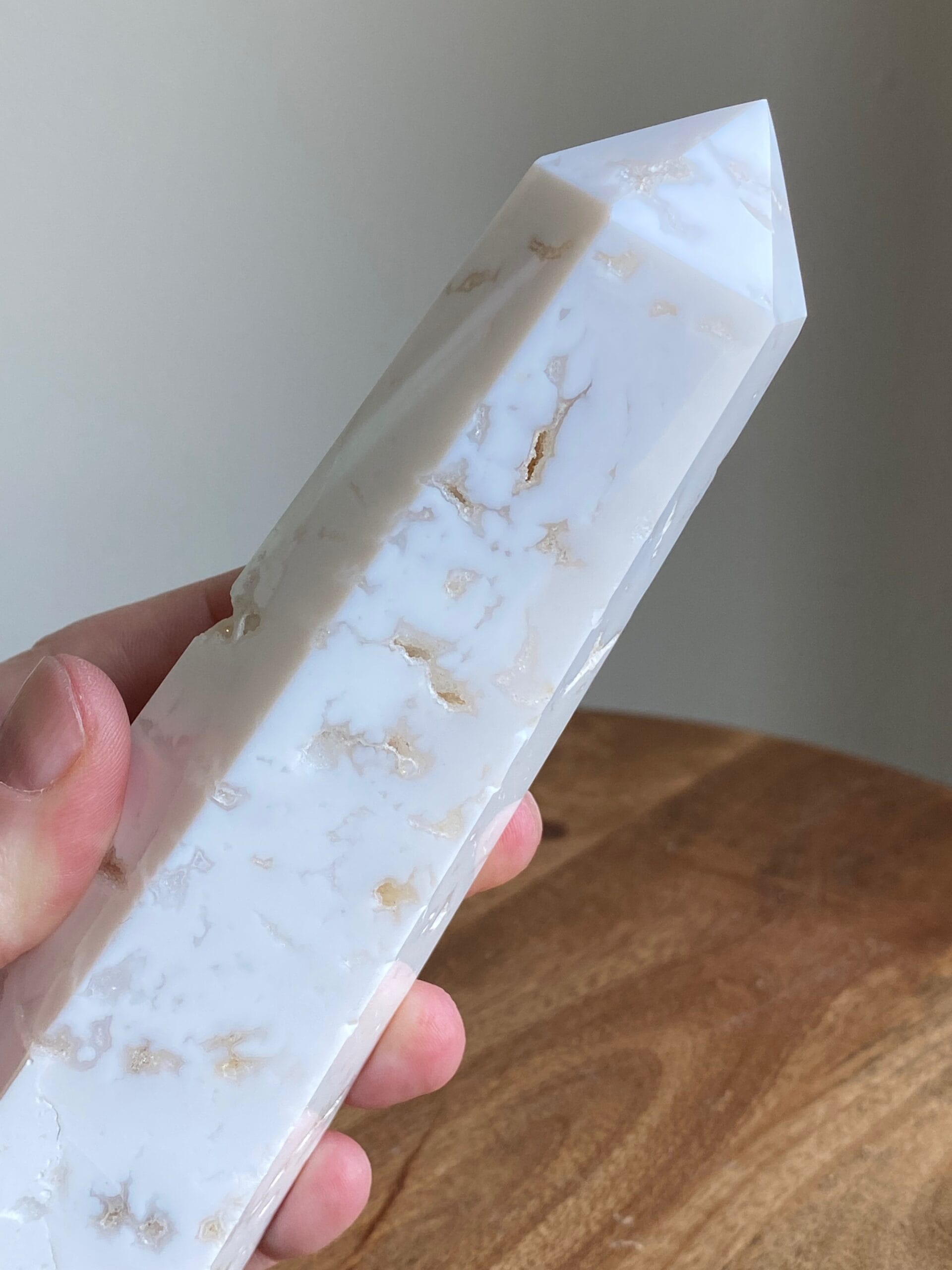 Witte agaat druzy