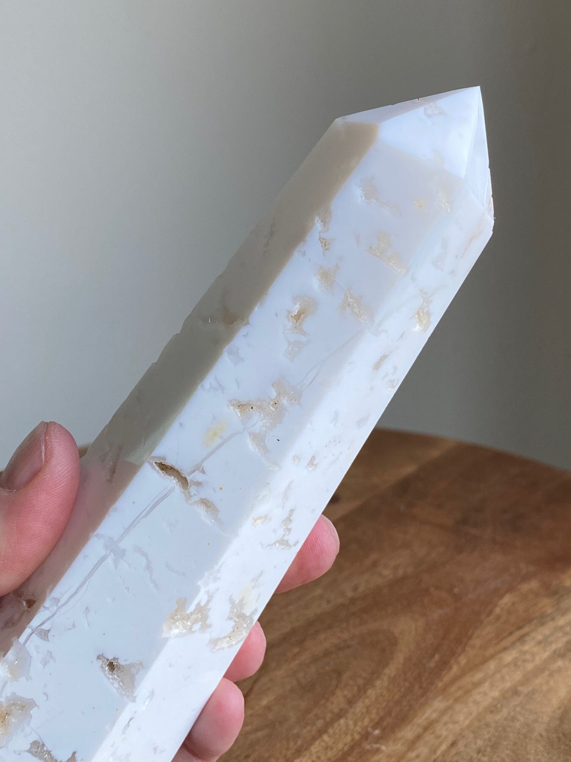 Witte agaat druzy
