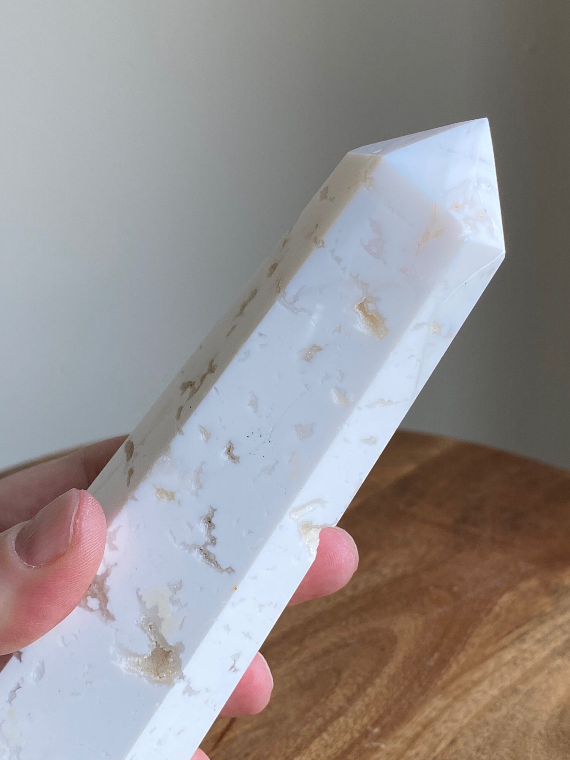 Witte agaat druzy