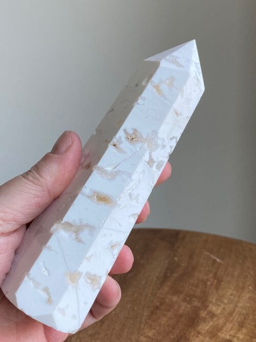 Witte agaat druzy