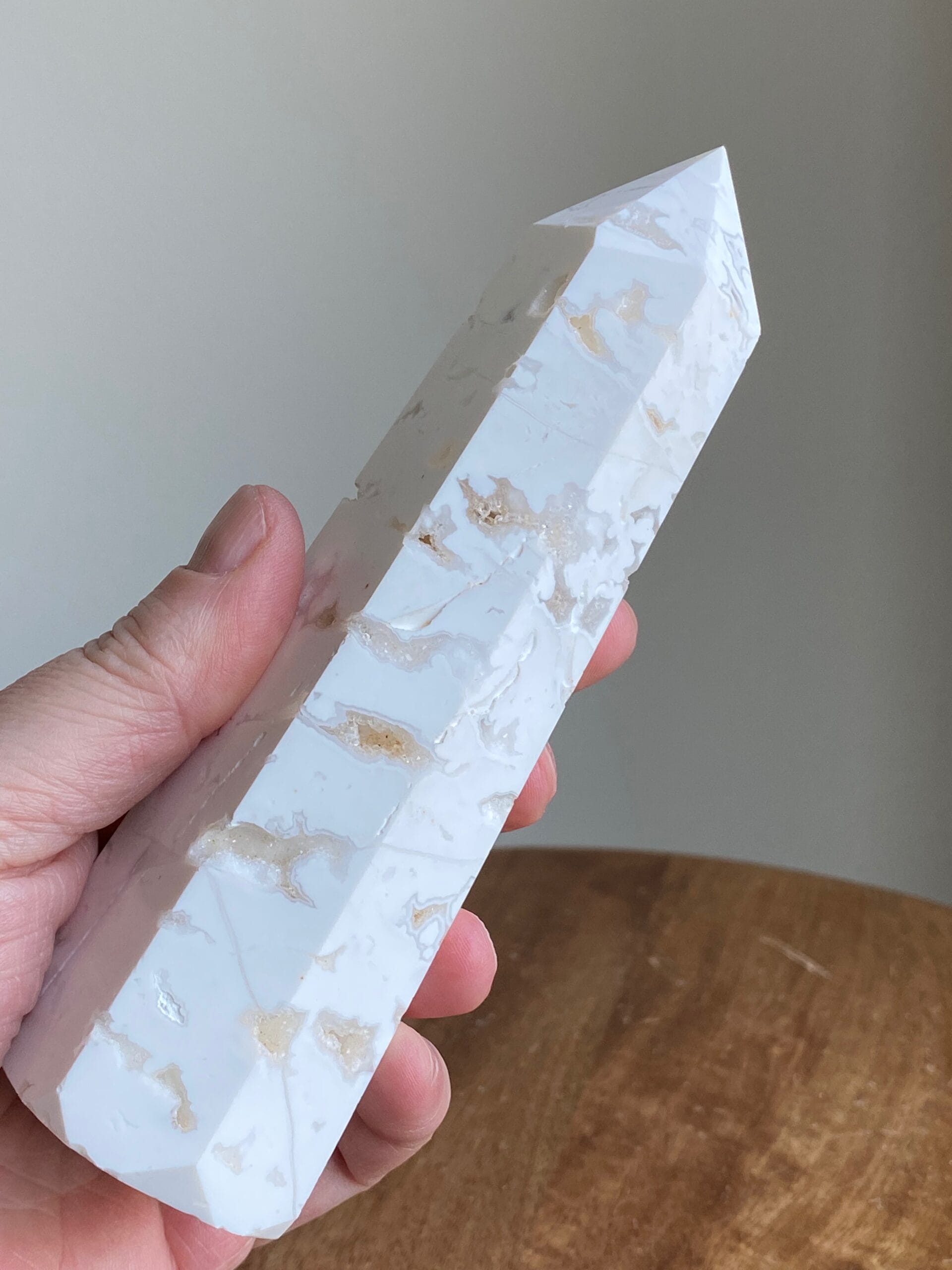 Witte agaat druzy