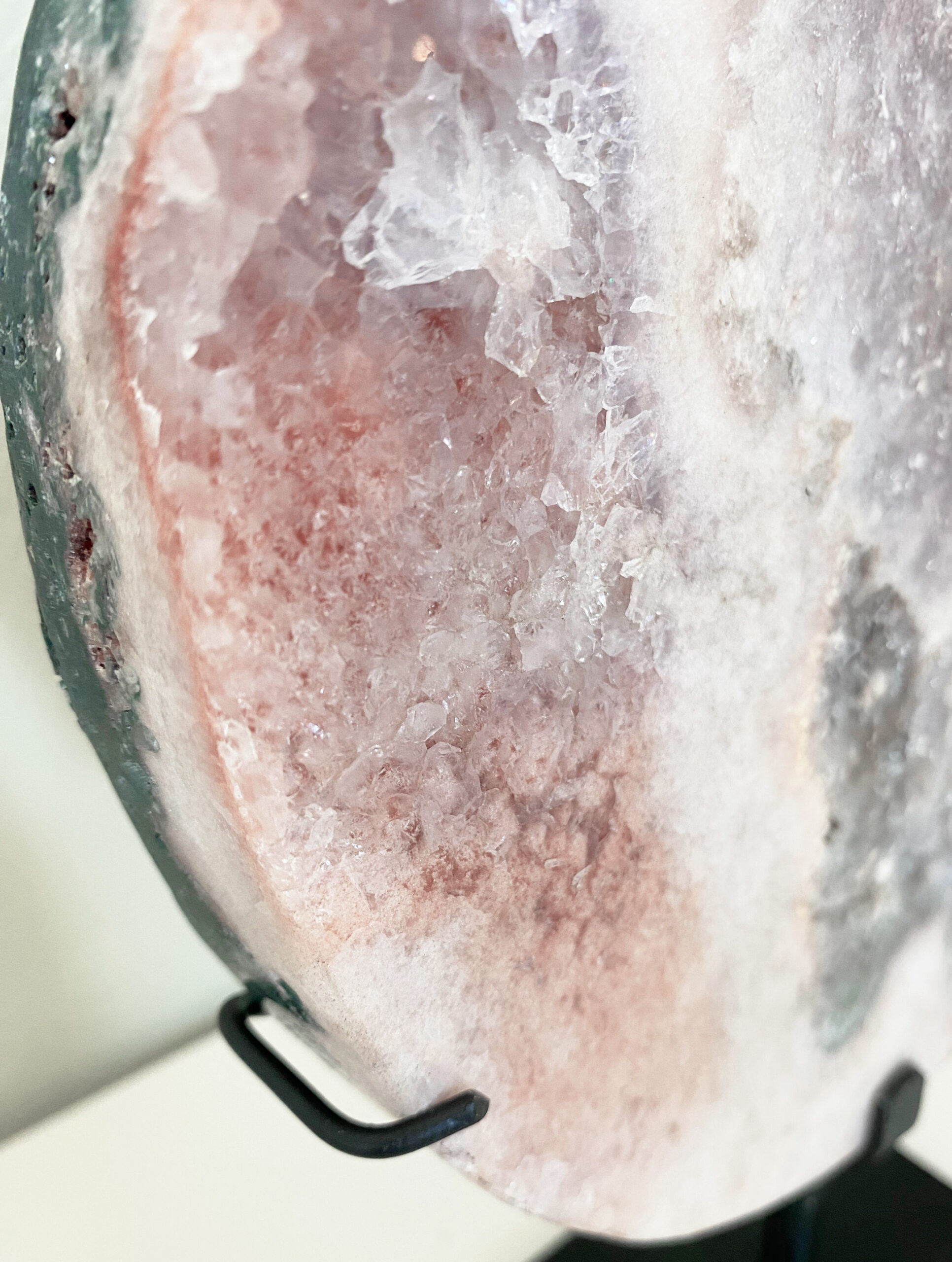 Roze amethist maan op standaard nr2
