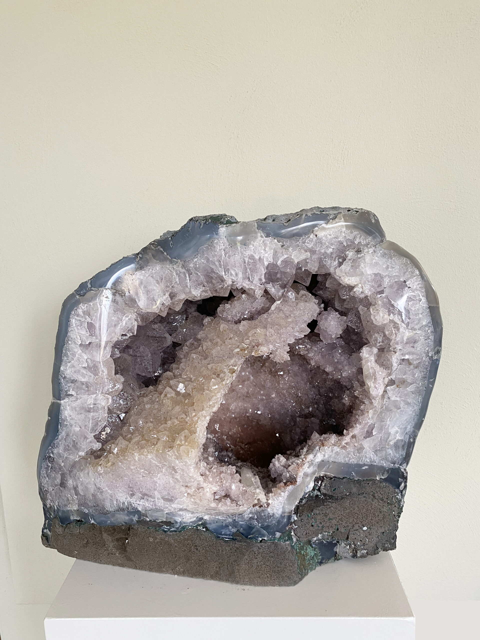 Amethist met Roze amethist en agaat