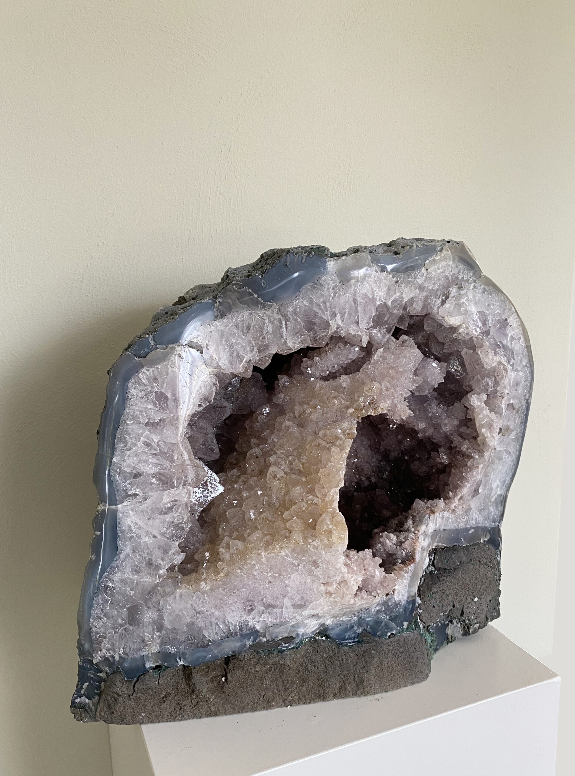 Amethist met Roze amethist en agaat