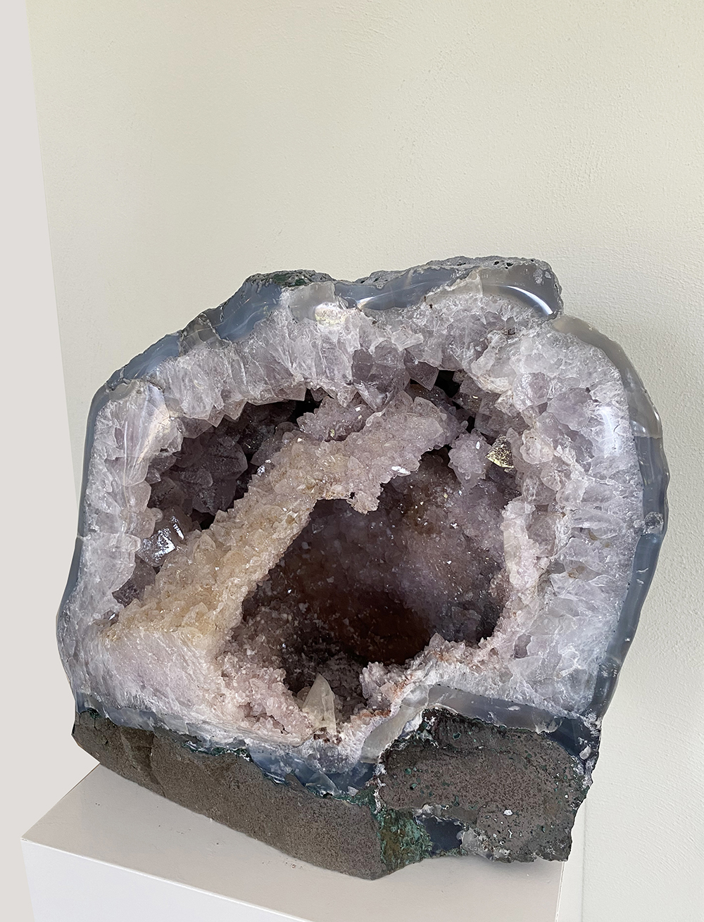 Amethist met Roze amethist en agaat