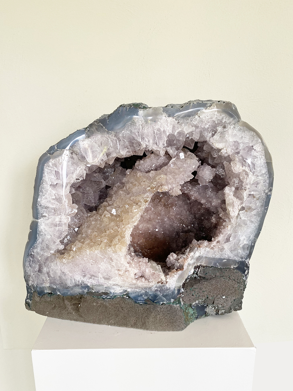 Amethist met Roze amethist en agaat