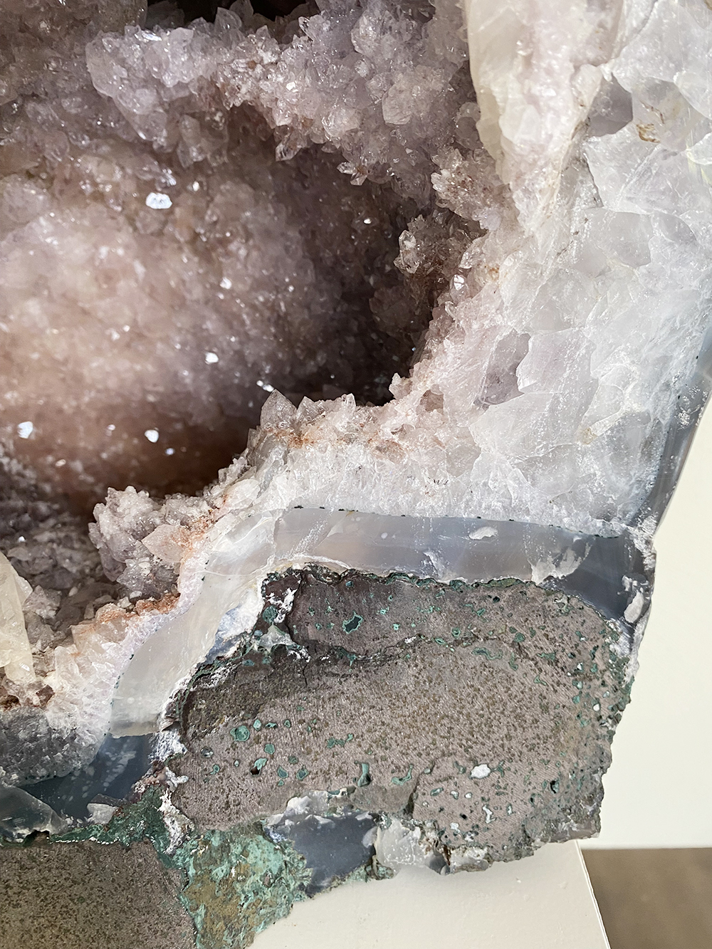 Amethist met Roze amethist en agaat