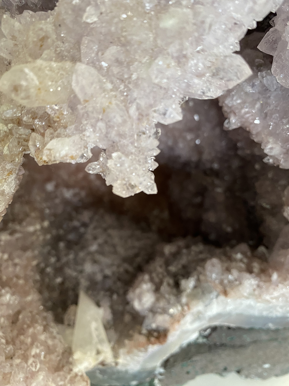 Amethist met Roze amethist en agaat