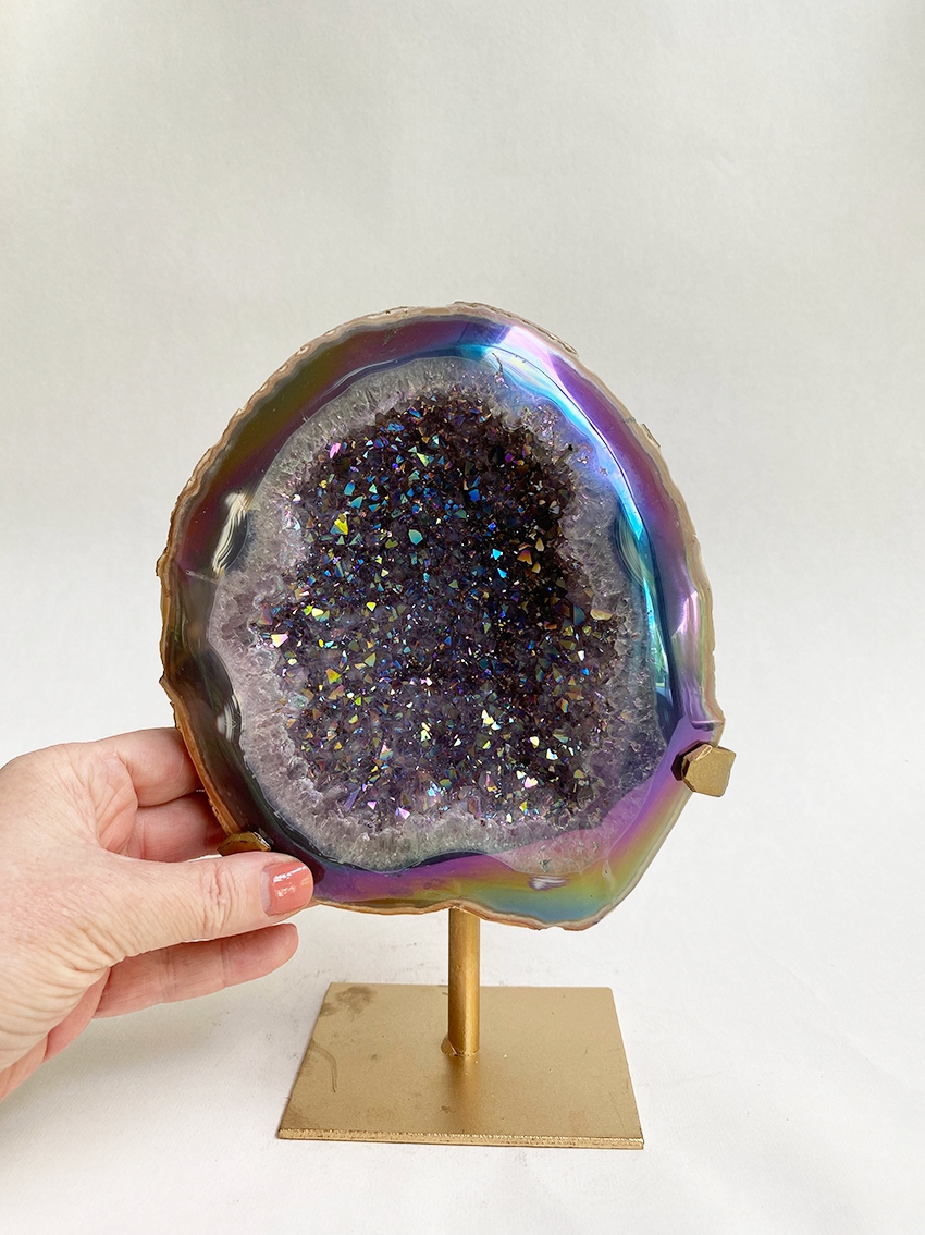 Agaat aura op standaard