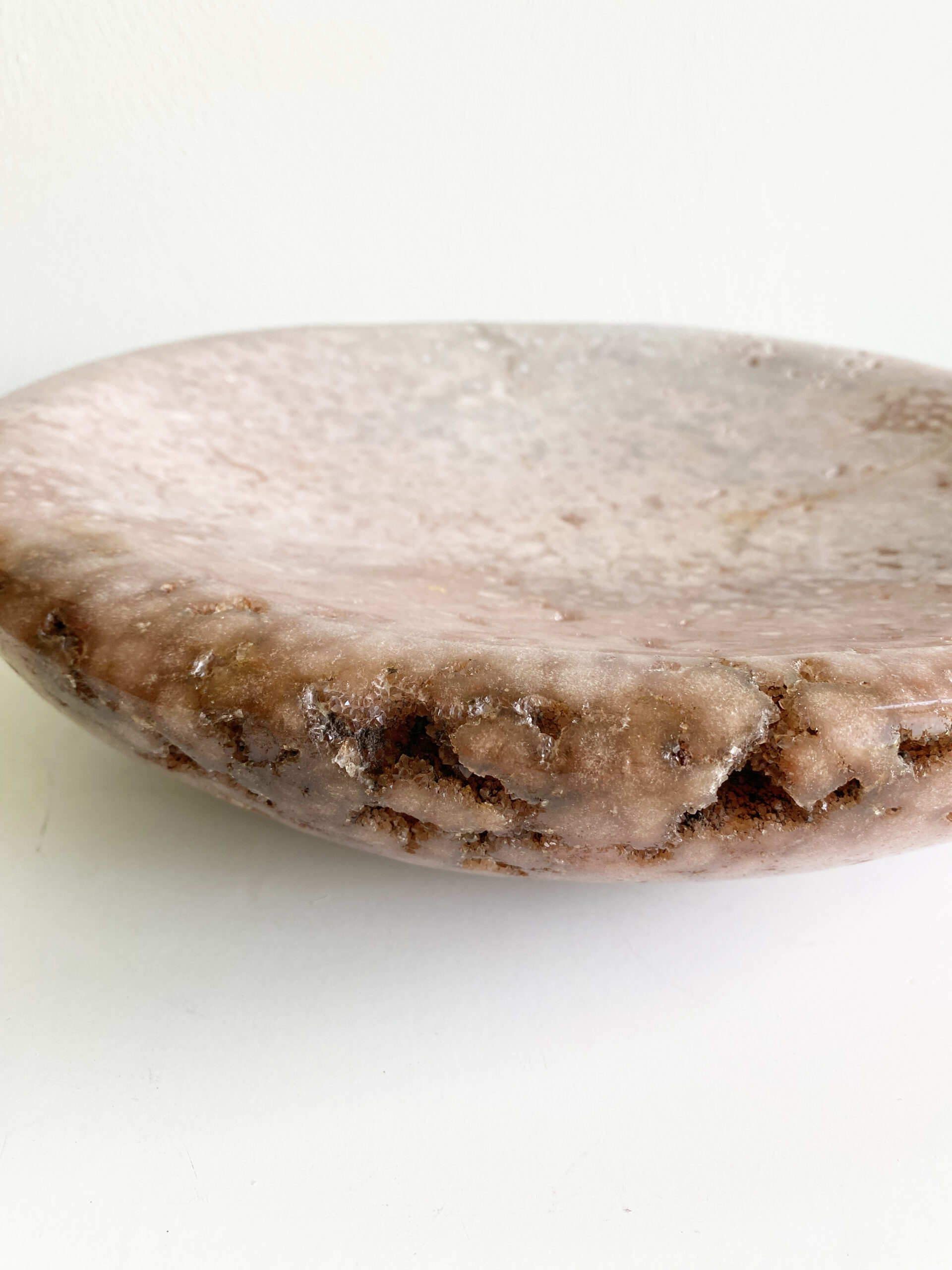 Roze amethist schaal Roze amethist schaal