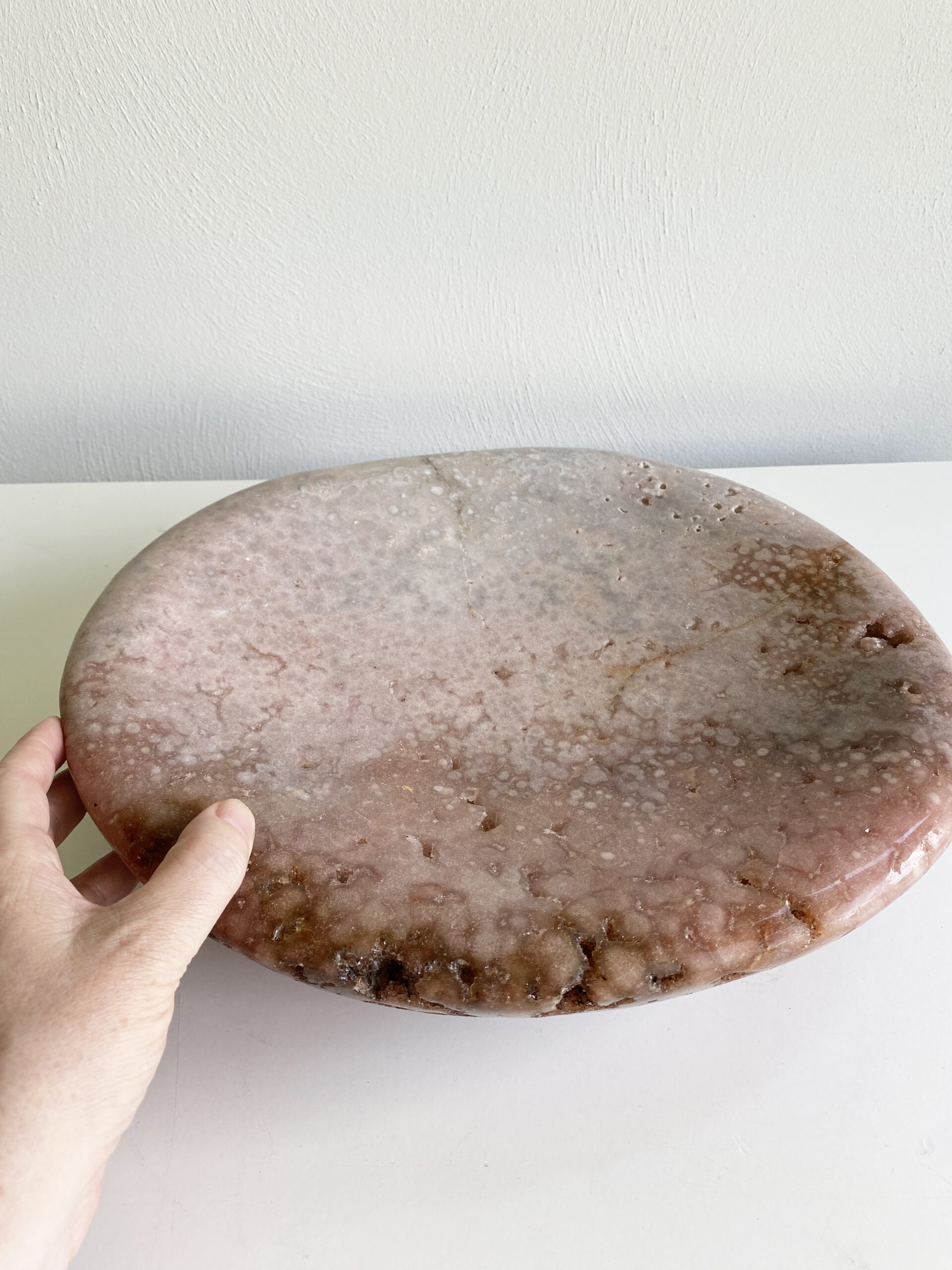 Roze amethist schaal Roze amethist schaal