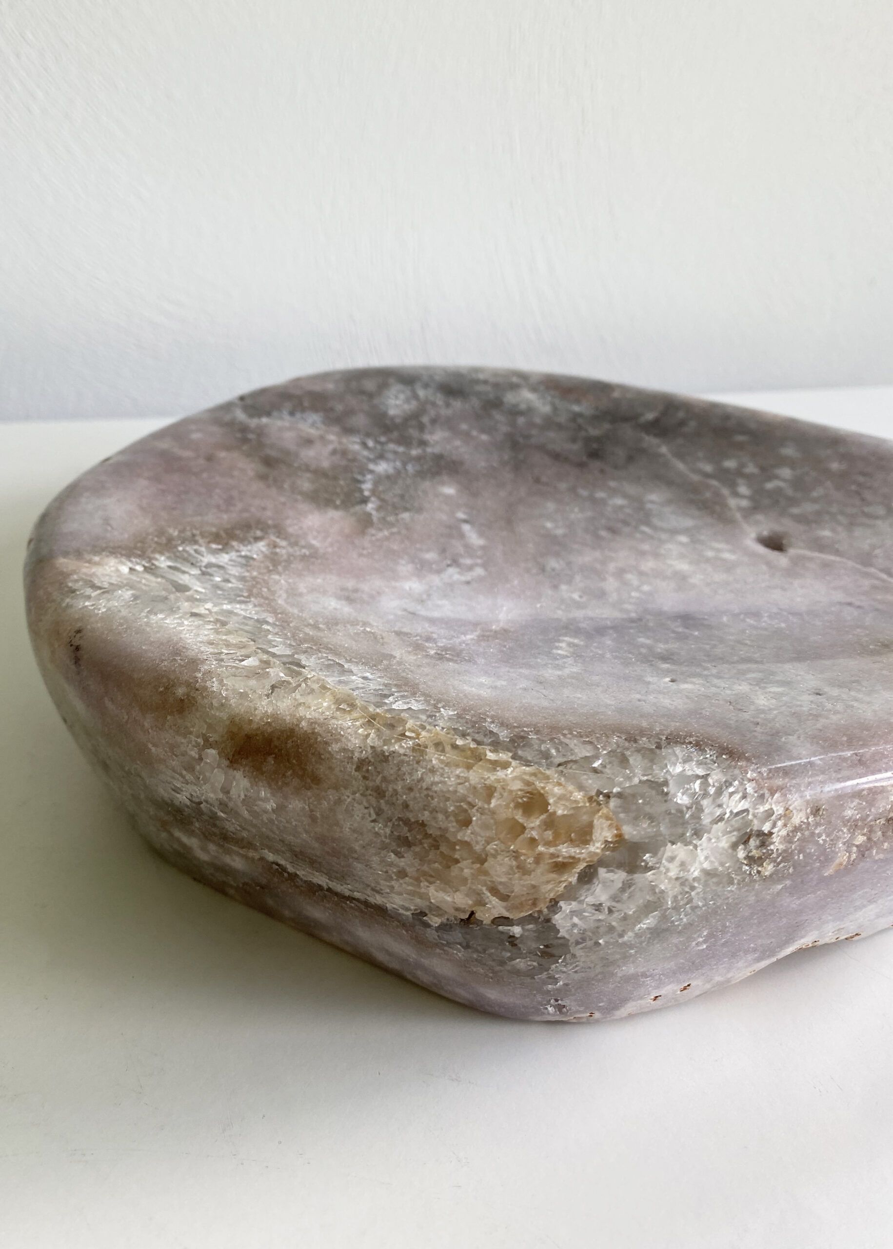 Roze amethist schaal Roze amethist schaal