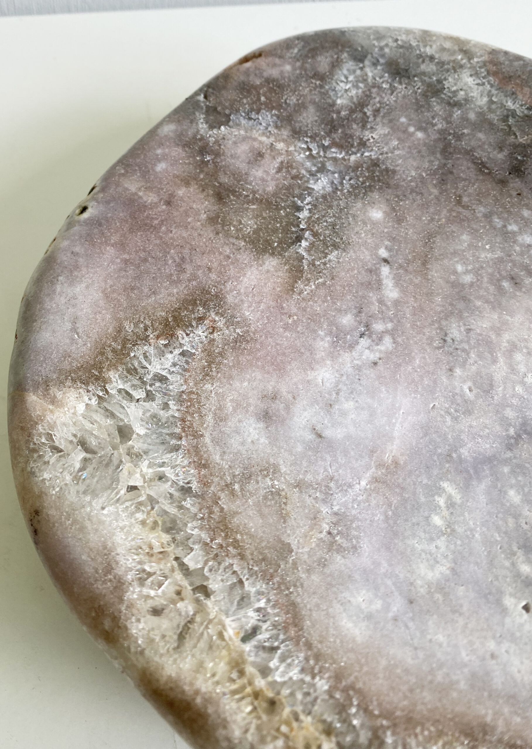 Roze amethist schaal Roze amethist schaal