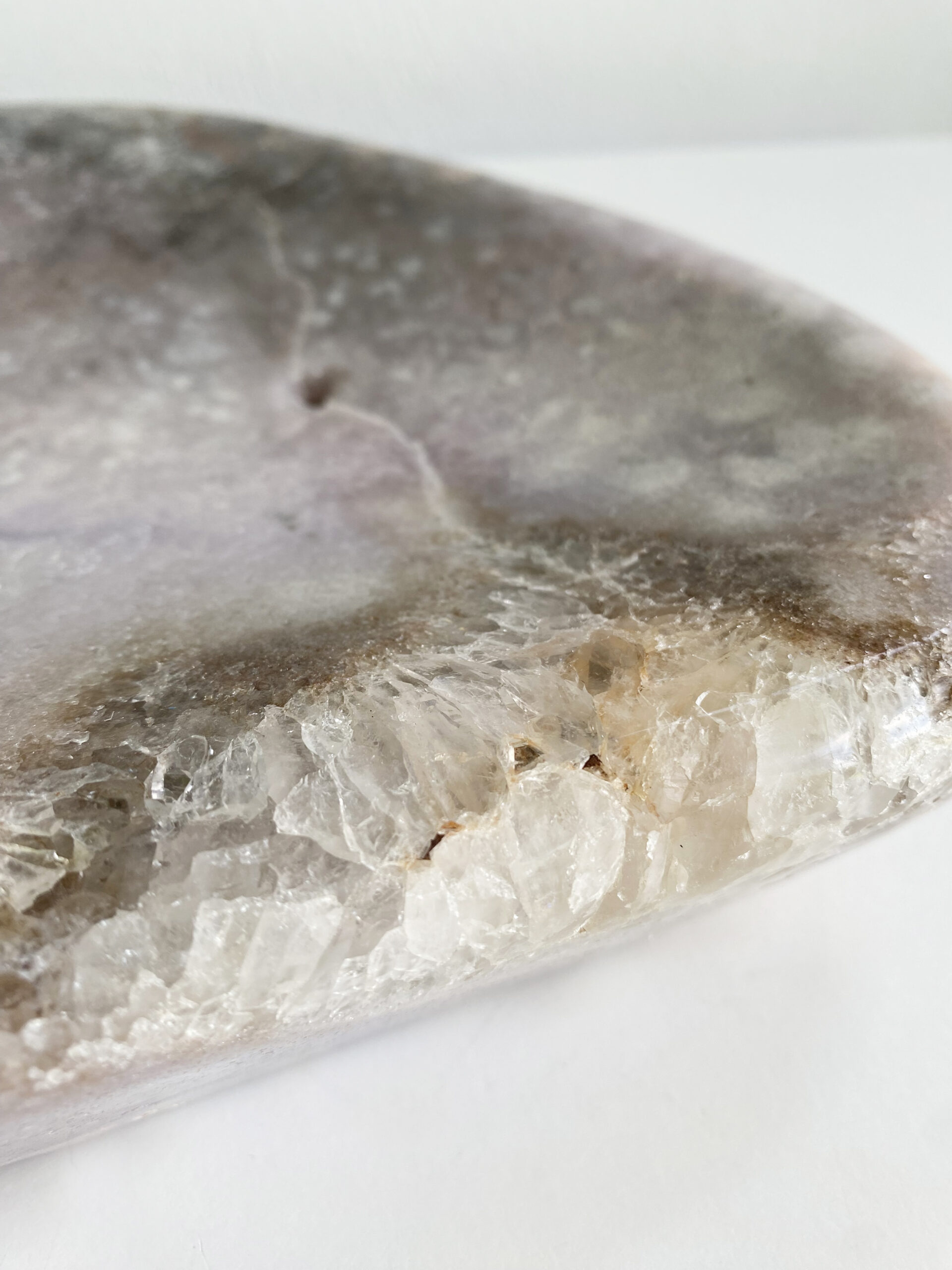 Roze amethist schaal Roze amethist schaal