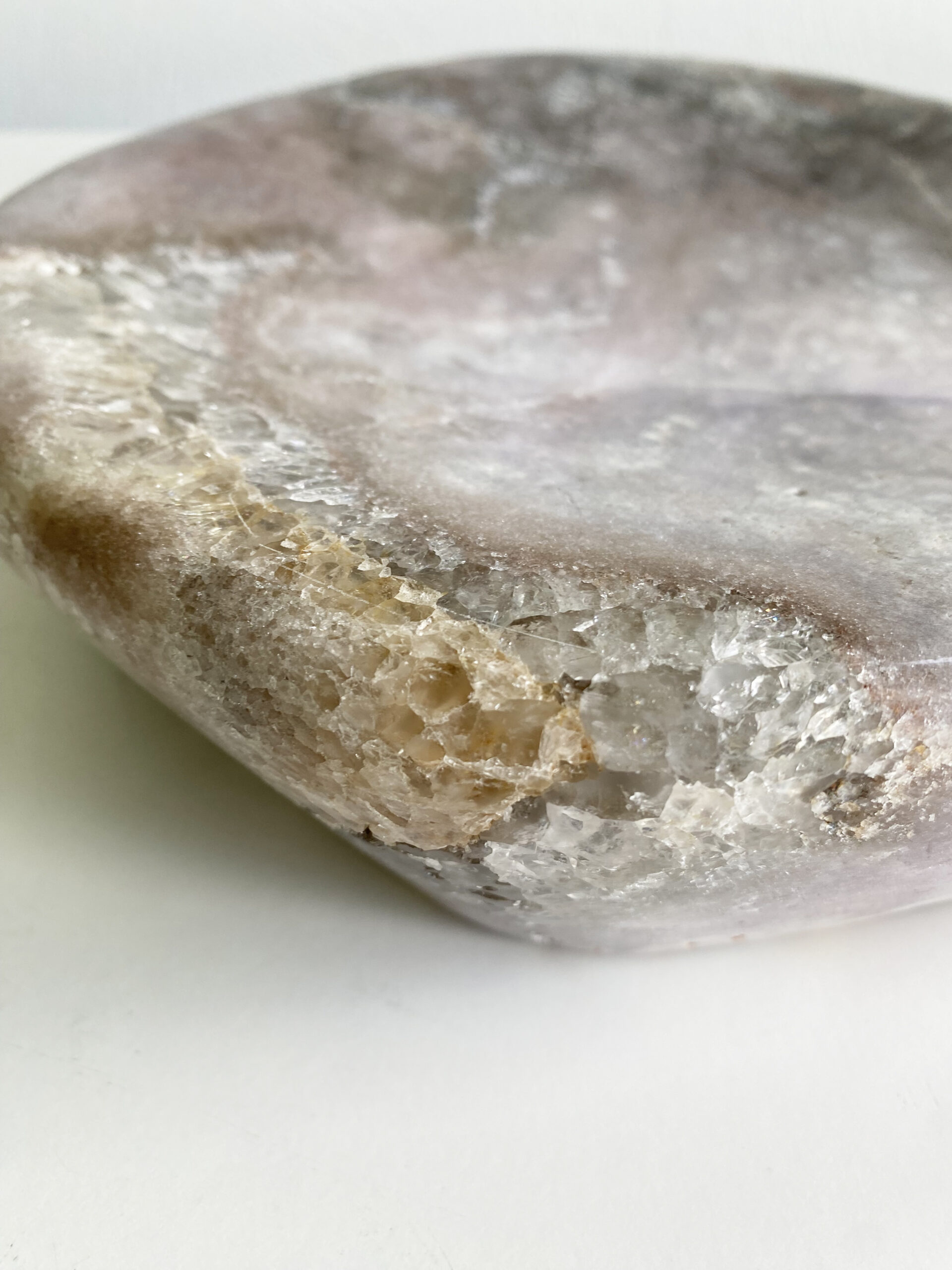 Roze amethist schaal Roze amethist schaal